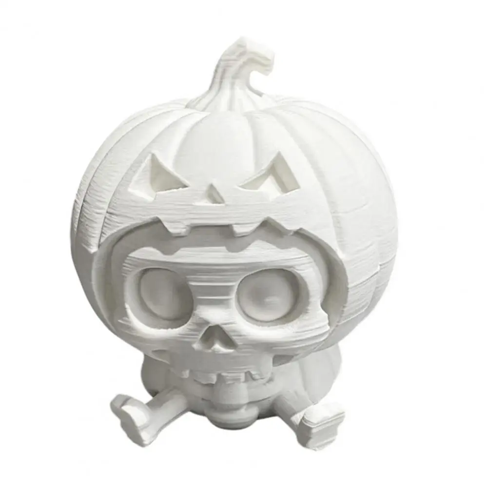 

3D Printed Pumpkin Skull Ornament Hollow Ghost Face Design, Layered Halloween Figurine, for Desktop Display And Gifts