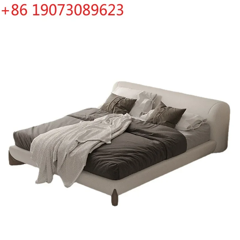 Wabi Sansan Fabric Double Bed Nordic Modern Simple Japanese Bed Light Luxury Size Apartment