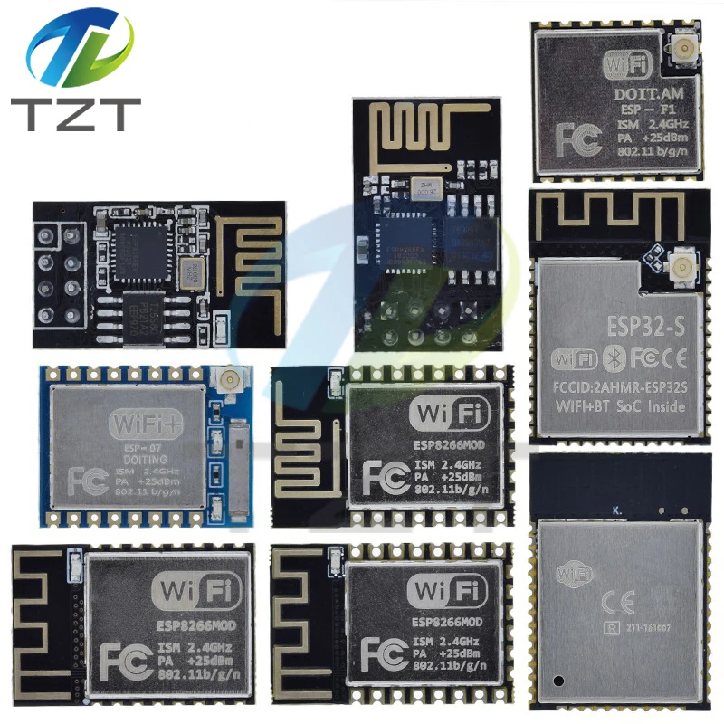 ESP8266 ESP-01 ESP-01S ESP-07 ESP-12E ESP-12F ESP-32 ESP-32S Serial WIFI Wireless Module Wireless Transceiver 2.4G For Arduino