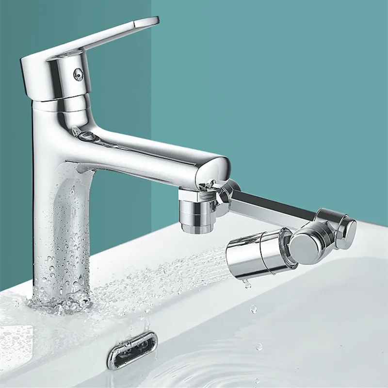 1440° Rotation Faucet Aerator Splash Dual Mode Kitchen Tap Extend Water Nozzle Faucet 22/24mm Adaptor Faucet Bubbler Robotic Arm