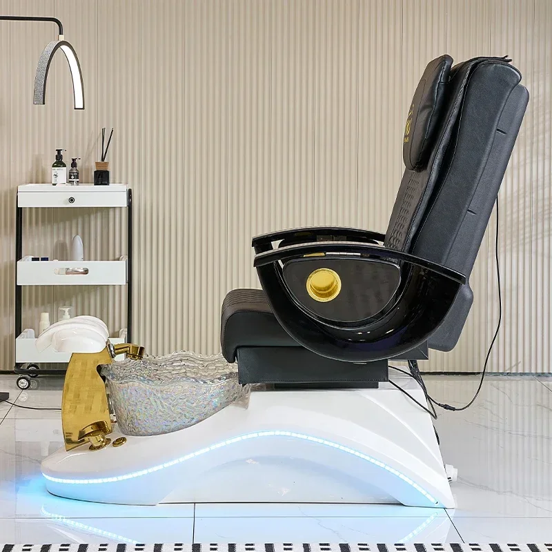 Silla de manicura reclinable eléctrica moderna para el cuidado de los pies, trono, silla de pedicura