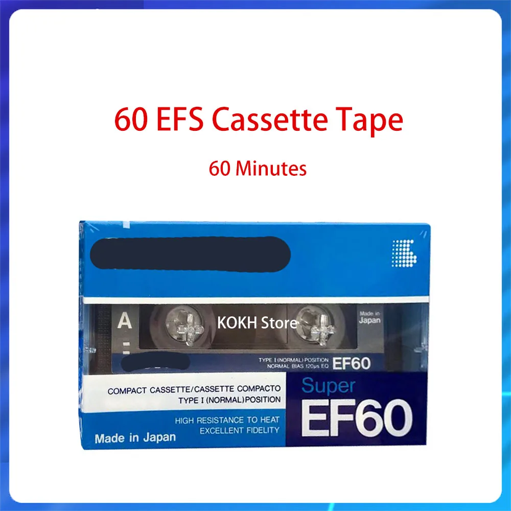 60EF DIY Audio Tape Homemade Reel Cassette 60 Min Blank Audio Recording Cassette Tape for Repeating Machine Recording For SONY