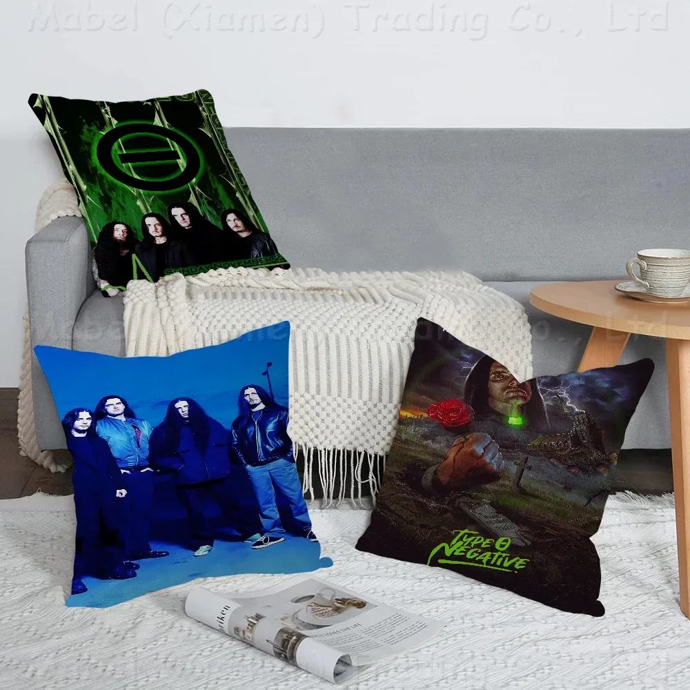 Rock Band T-Type O N-Negative Maple Design Cushion Cover Happy Autumn Harvest Decor Holiday Decorati Pillow Cover