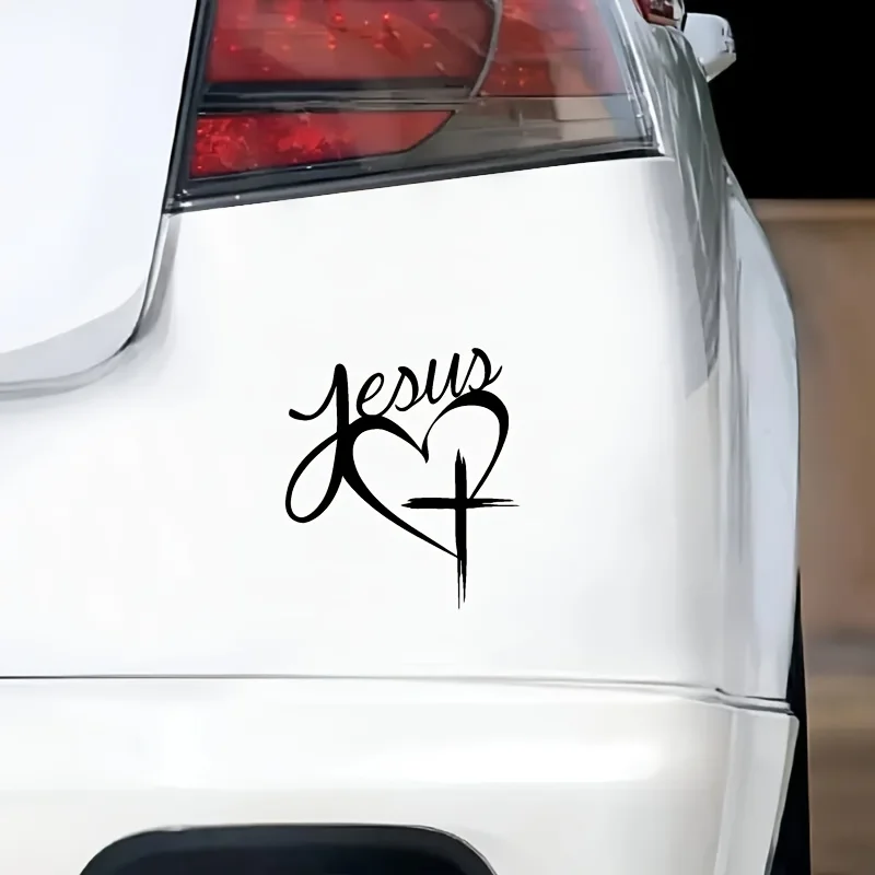 The Cross of & Love Waterproof Vinyl Decals for Many Purpose Like Cars, Trucks, Laptops, Phones, Windows And More