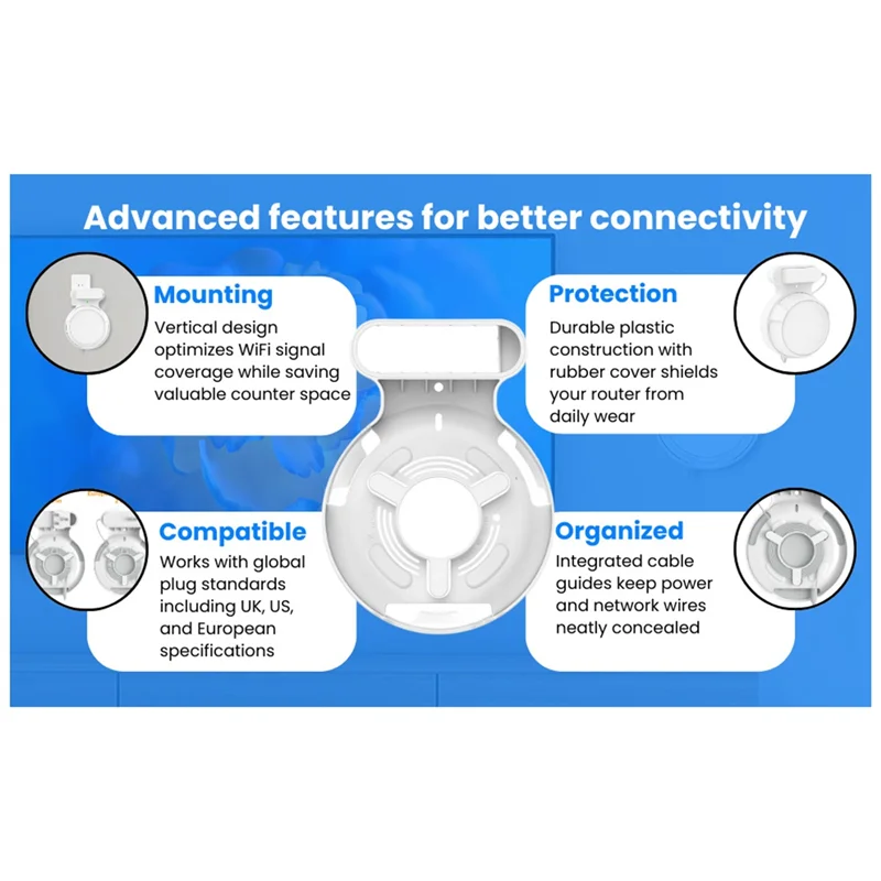 BNVN-Router Wall Mount For TP-Link Deco BE23/BE25/BE3600/BE5000 Wifi 7 Wall Mount Home Wifi System 2Pcs