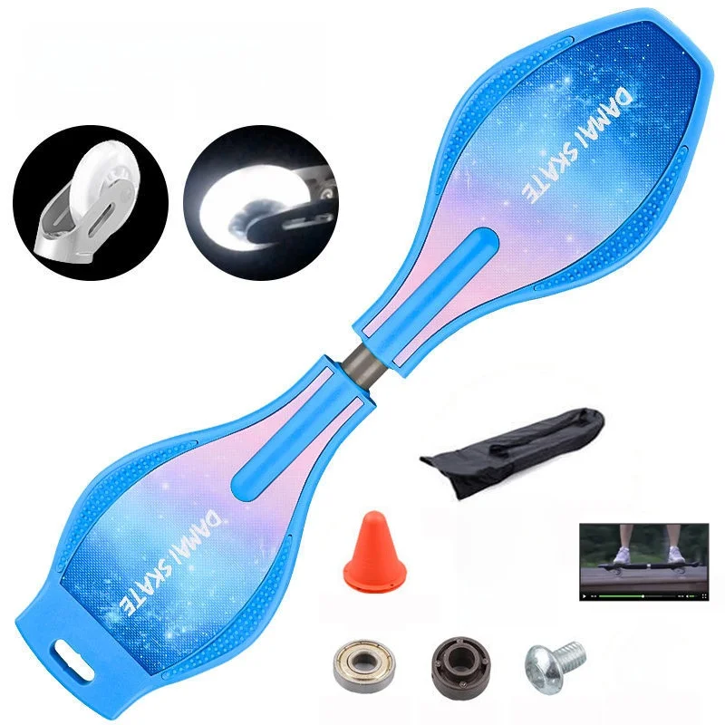 two-wheel-skateboard-adult-and-children's-rocket-board-flash-wheel-dragon-board-transportation-skateboard-youth-fitness-equip