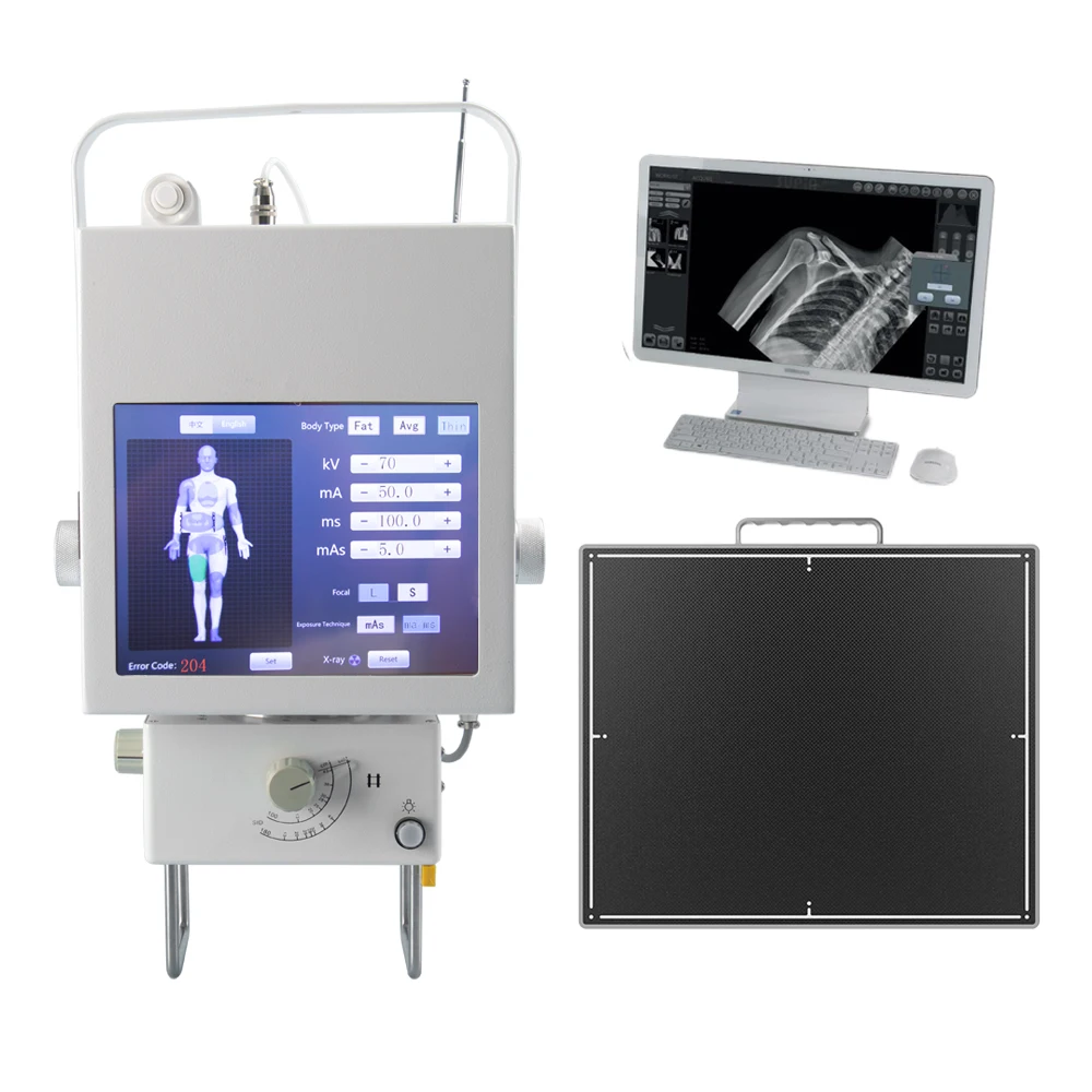 Medical 5.6kw Portable X Ray Machine Human/veterinary System Digital Xray Machine Dr Flat Panel Detector X-ray