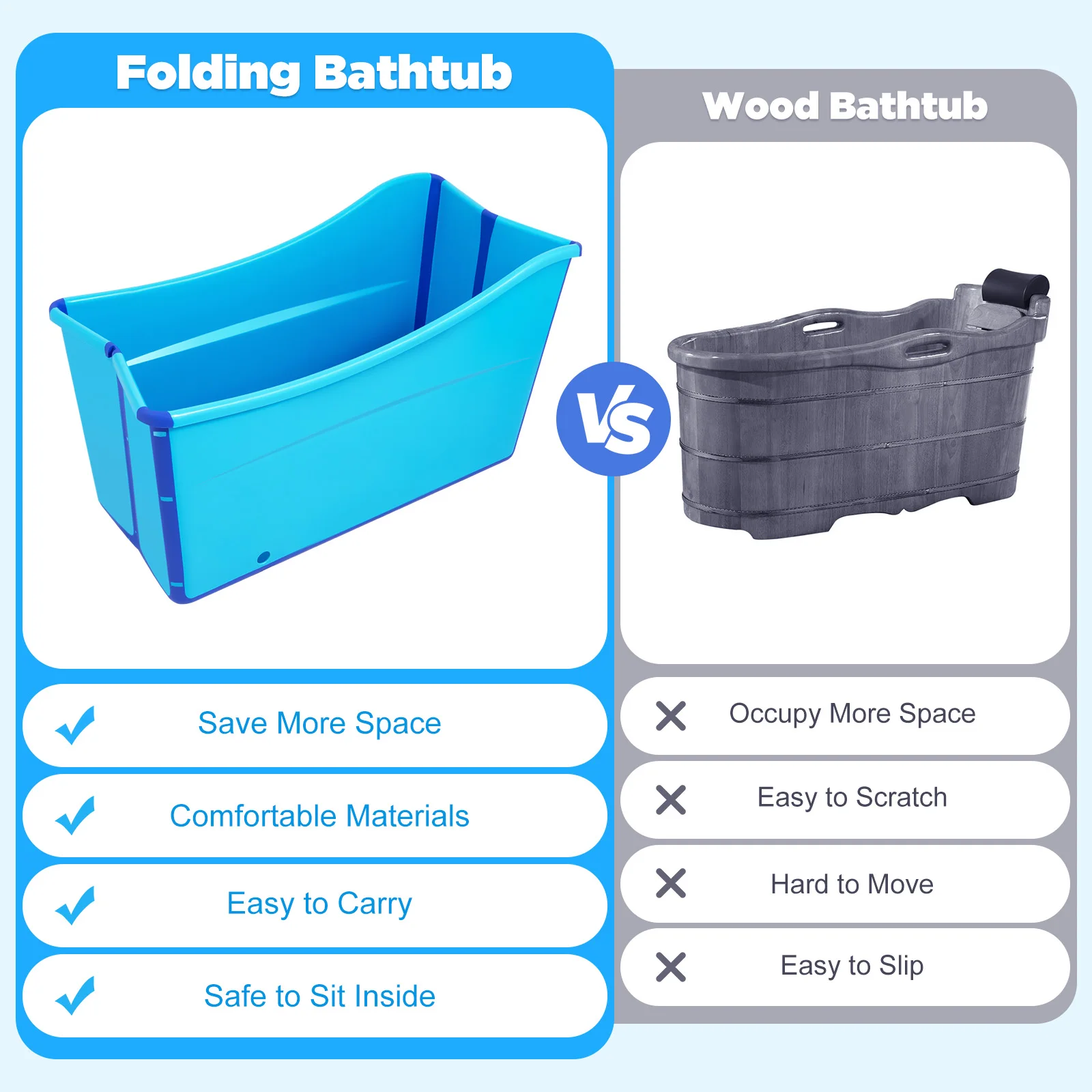 

Folding Bathtub Adult Kid Portable Spa Sauna Bath Rectangle Bucket Water for Adult's Children's Baths,and Children's Swimming