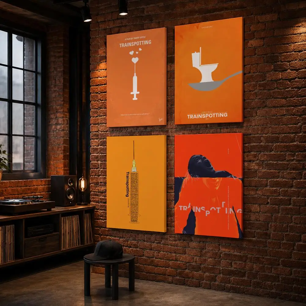 T-Trainspotting Rapper Album Framed Wall Painting Wood Framed Wall Art Print For Bedroom Living Room Hallway Office Home Decor