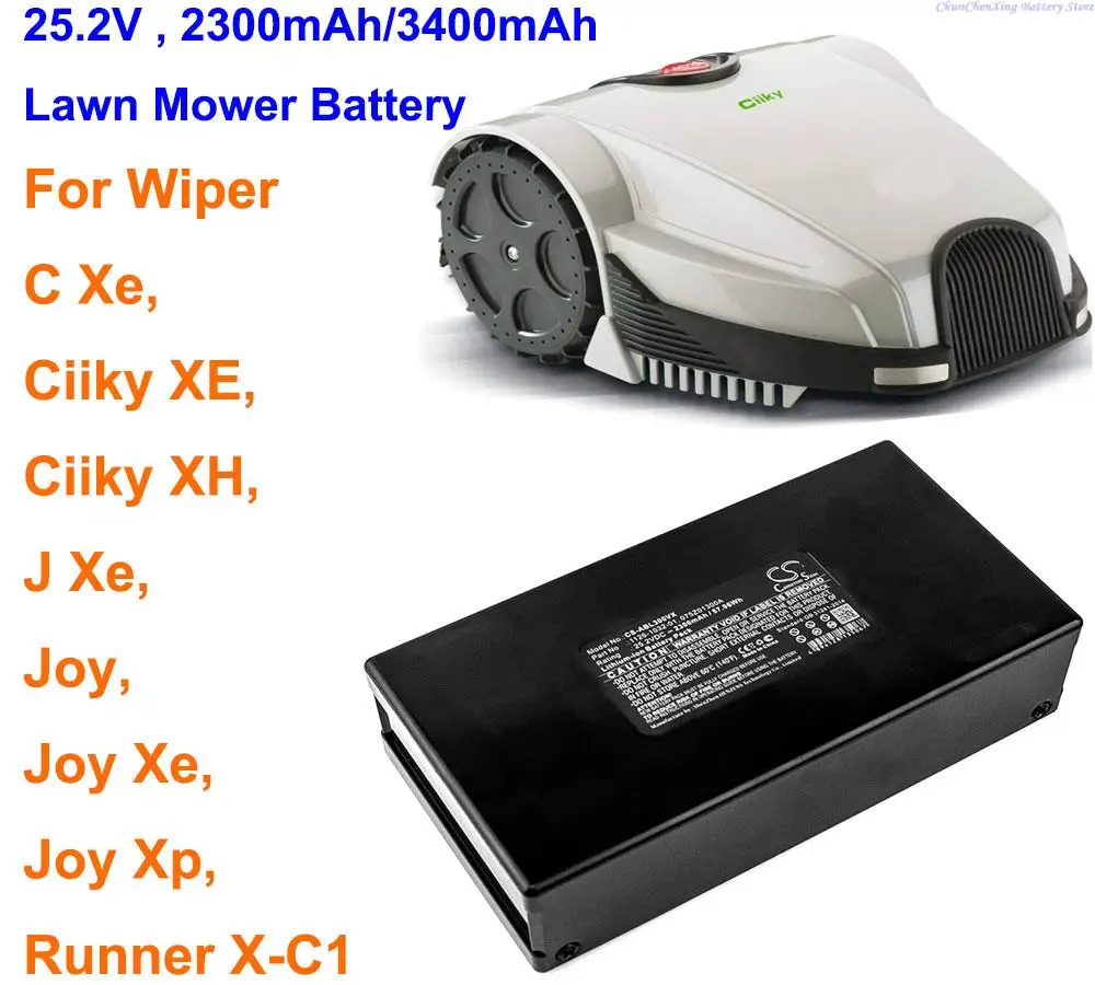 

Cameron Sino 2300mAh/3400mAh Lawn Mowers Battery for Wiper C Xe, Ciiky XE, Ciiky XH, J Xe, Joy, Joy Xe, Joy Xp, Runner X-C1