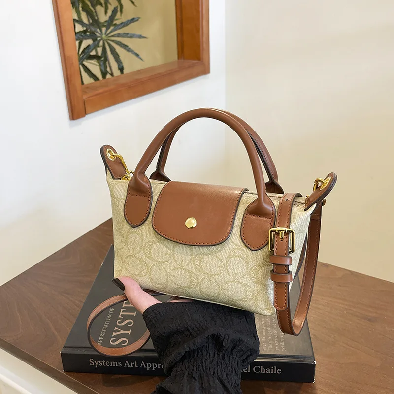 

​2025 New Women's Vintage Print French Bag, Retro Shoulder Purse with Handle, Hot Sale Crossbody Sling, Chic & Spacious​