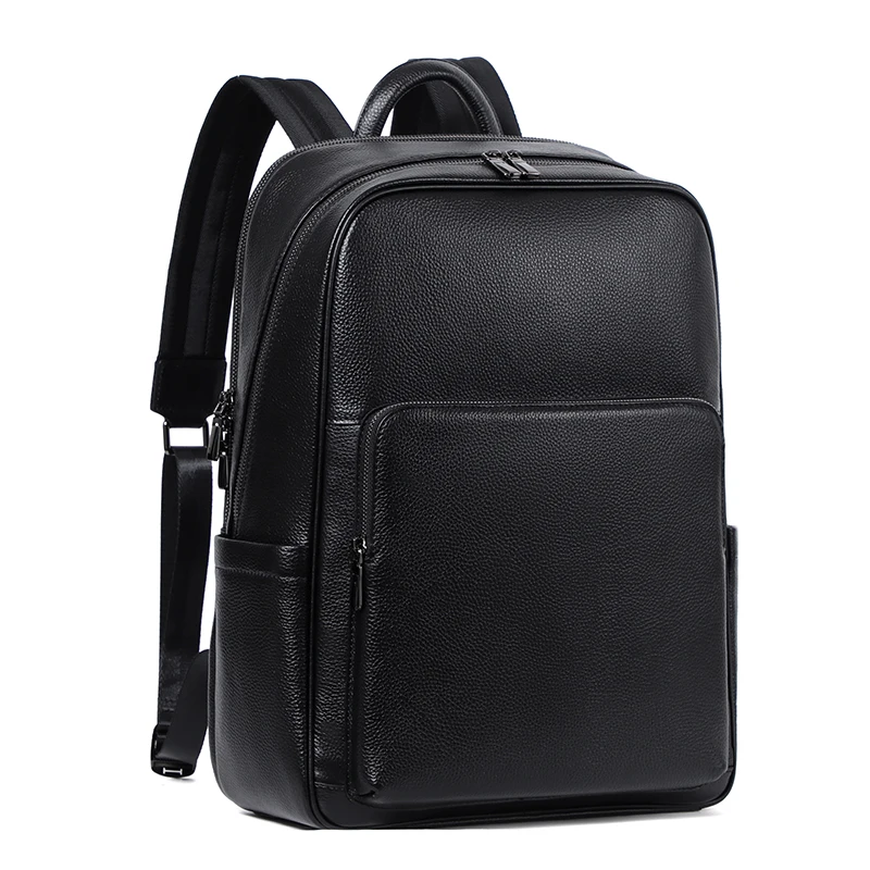 100% Cow Genuine Leather Men Backpacks Fashion Real Natural Leather Student Backpack Boy Luxury Brand large Computer Laptop Bag