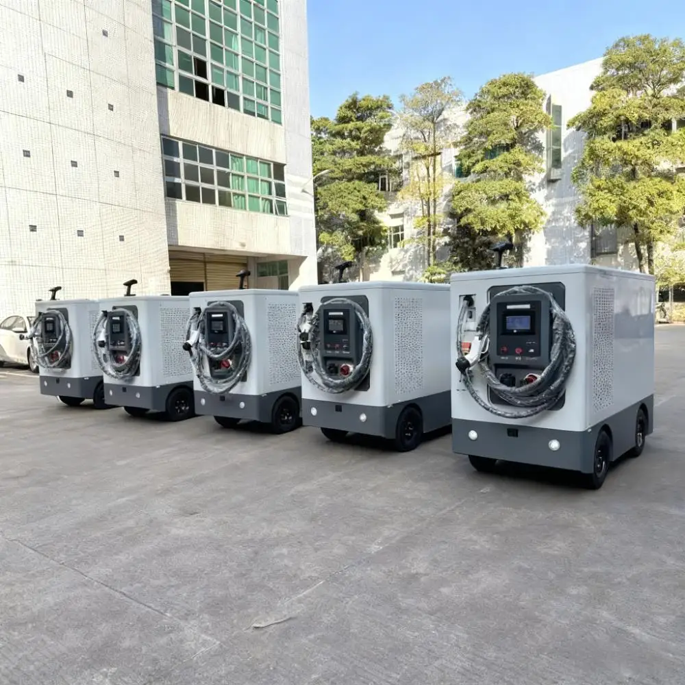 Mobile Power Bank Capacity EV Charing Robot Mobile Power Bank for Electric Boat EV Fleets 60KW 80KW DC Fast Charging Customized