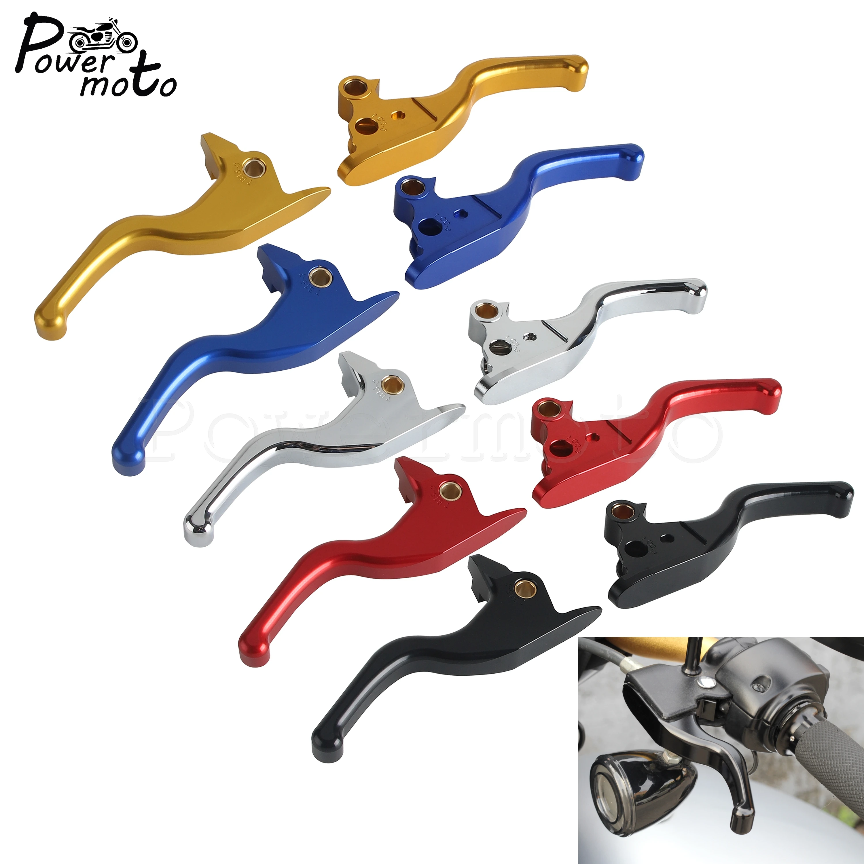 For Harley Softail 2-3 Finger Hand Control Brake Clutch Levers Kit Fit Fat Boy Street Bob Breakout Slim Low Rider ST S 2015-2024