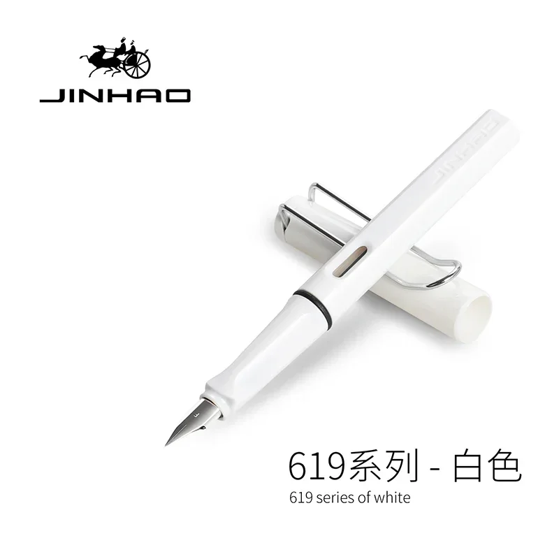 nova-caneta-tinteiro-jinhao-619-para-estudantes-caneta-ergonomica-para-escrita-suave-em-preto-e-branco