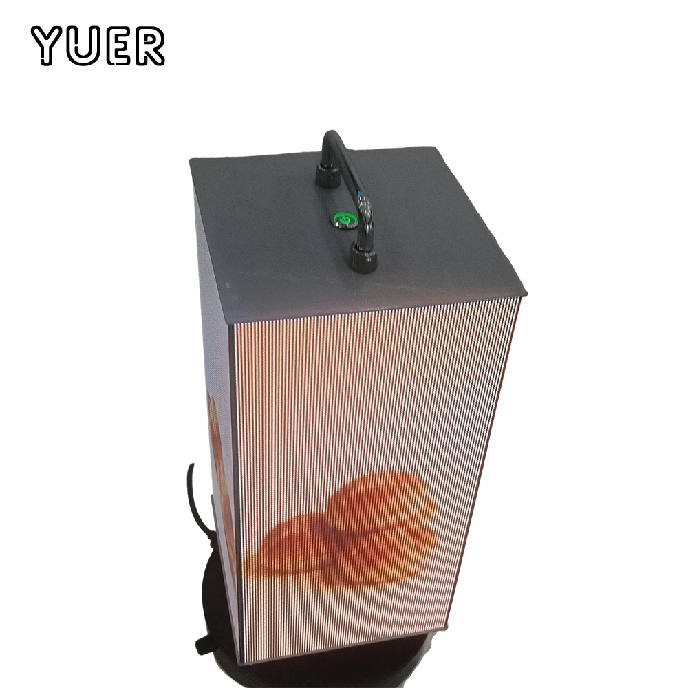 MINI LED Digital Signage Display P1.86 Indoor Square LED Pillar Display with Base 360° View P1.86 High Refresh Indoor LED Pillar