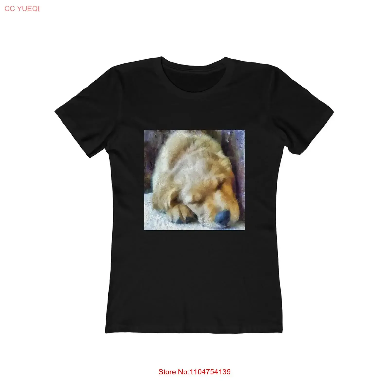 Golden Retriever 'Zuko' Women's Slim Fit T Shirt vintage Washed graphic Top For Everyday Wear Versatile Soft designer clothes
