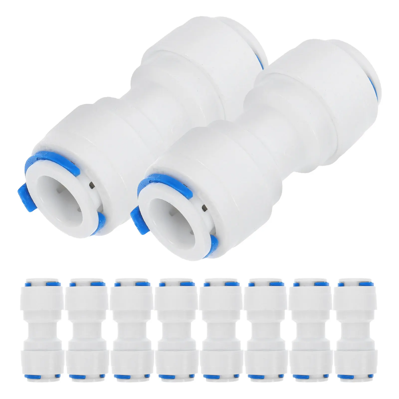 10Pcs Pe Pipe Straight Connectors Quick Connect Hose Adapters for Garden Water Irrigation Purifier System Connector Outer