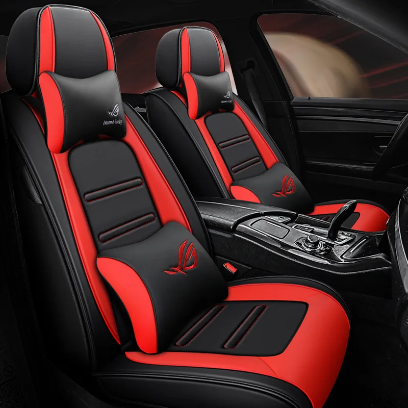 Black Leather Car Seat Covers For Alfa Romeo 147 Giulietta Stelvio Mito 156 Accessories