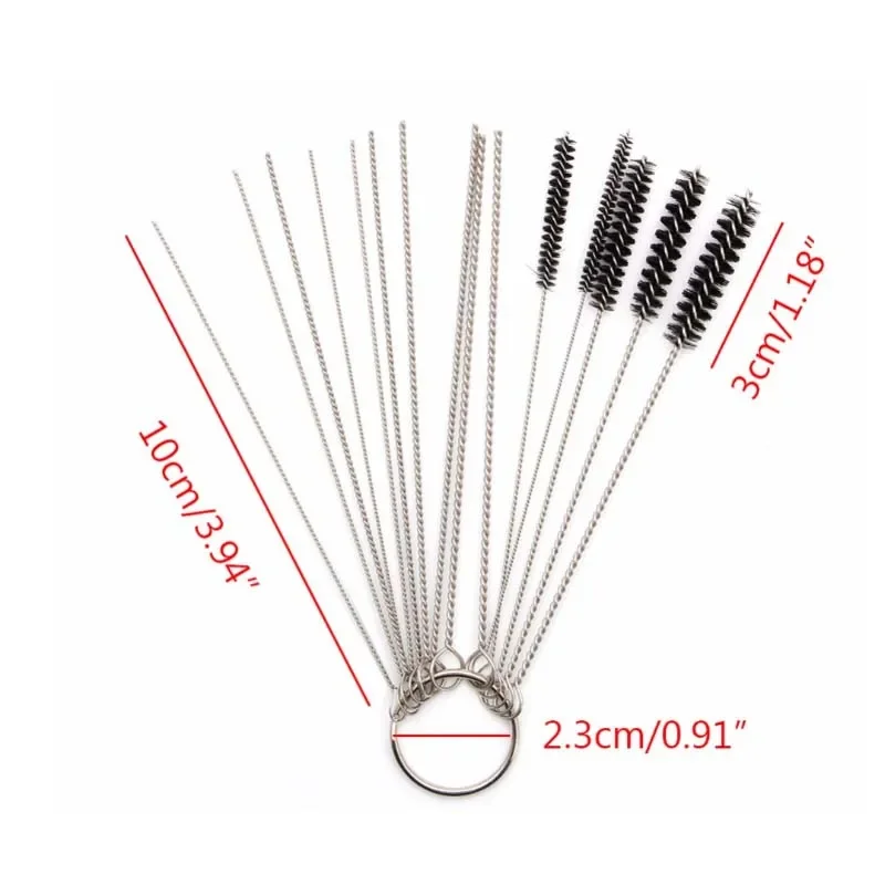 لسيارة دراجة نارية الدراجة سكوتر ATV Carb Jets سلك نظافة أطقم المكربن تنظيف أداة الكربون الأوساخ طائرة إزالة فرش الإبر #5