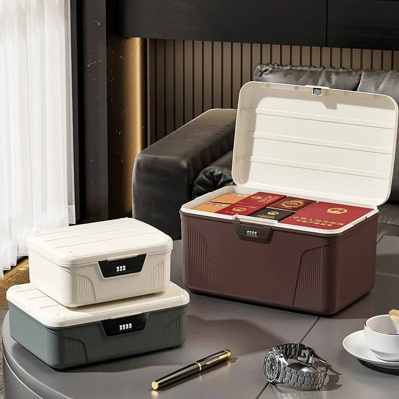 Kotak Penyimpanan Digital dengan Kunci Sandi, Aman untuk Paspor, Obat, Organizer Portabel, Kotak Penyimpanan Uang Tunai, Perhiasan, Privasi, Keamanan Rumah Tangga