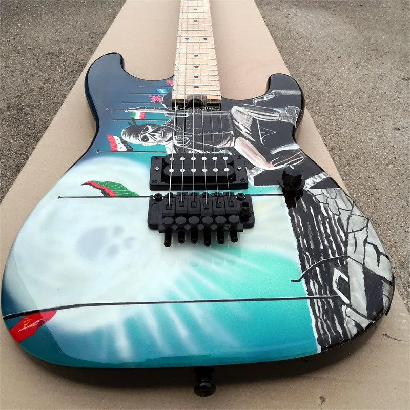 Electric Guitar Hand Drawn Professional Playing Customized  Patterns and colors