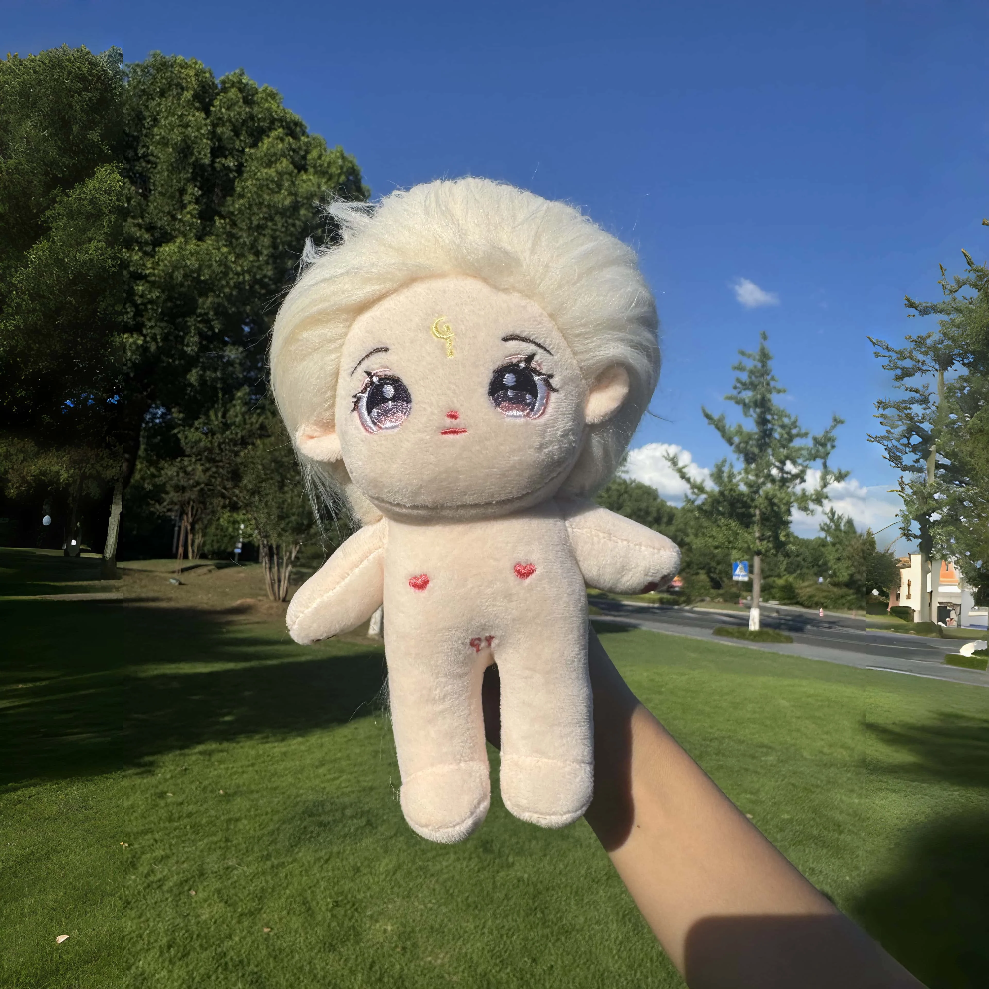 Poupée en coton originale de 20 cm, poupée en peluche habillée mignonne, poupée portable, cadeau pour filles et enfants, anniversaire, cadeau de vacances, poupée mignonne