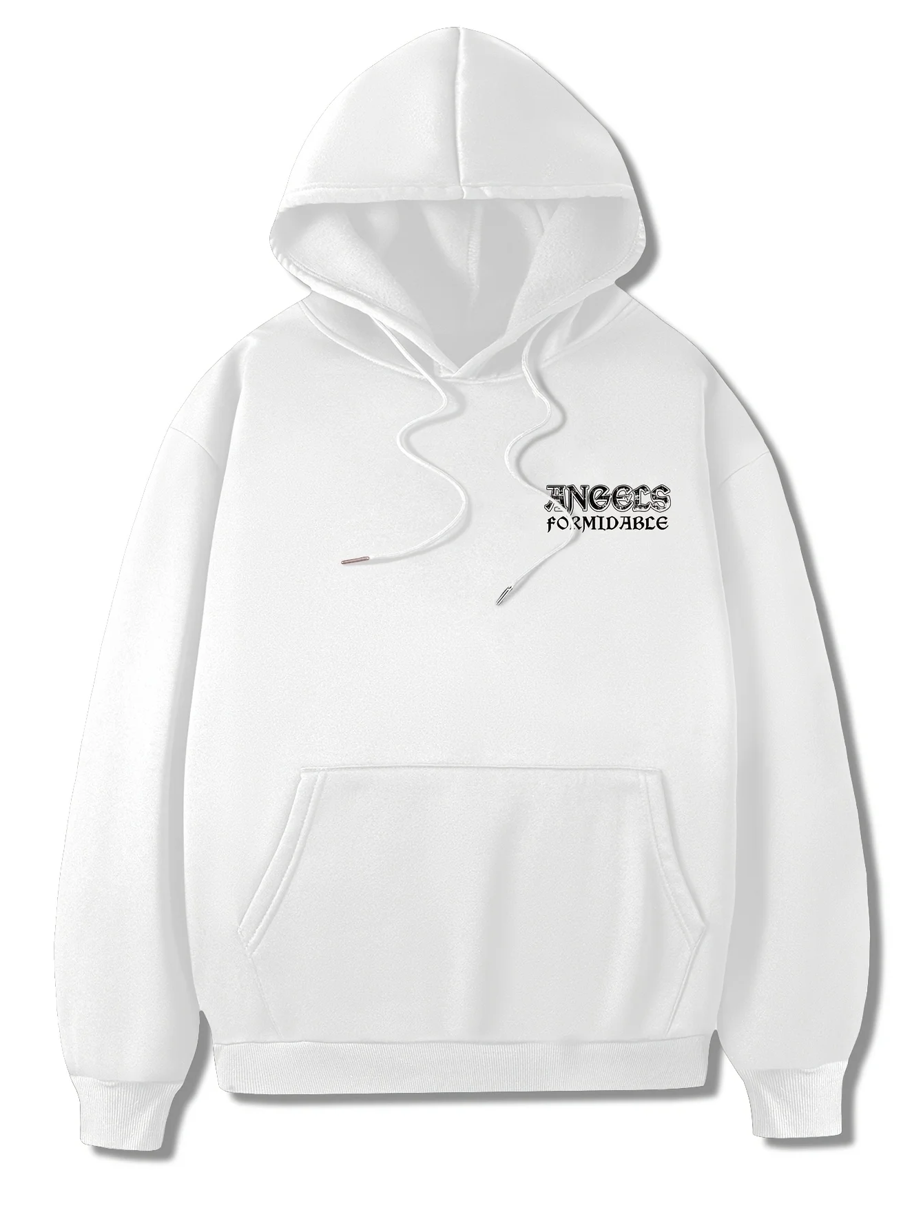Autumn/Winter Trendy Versatile Men's Angel Print Hooded Sweatshirt - High Street Style for Commuting Street Strolling Home Wear