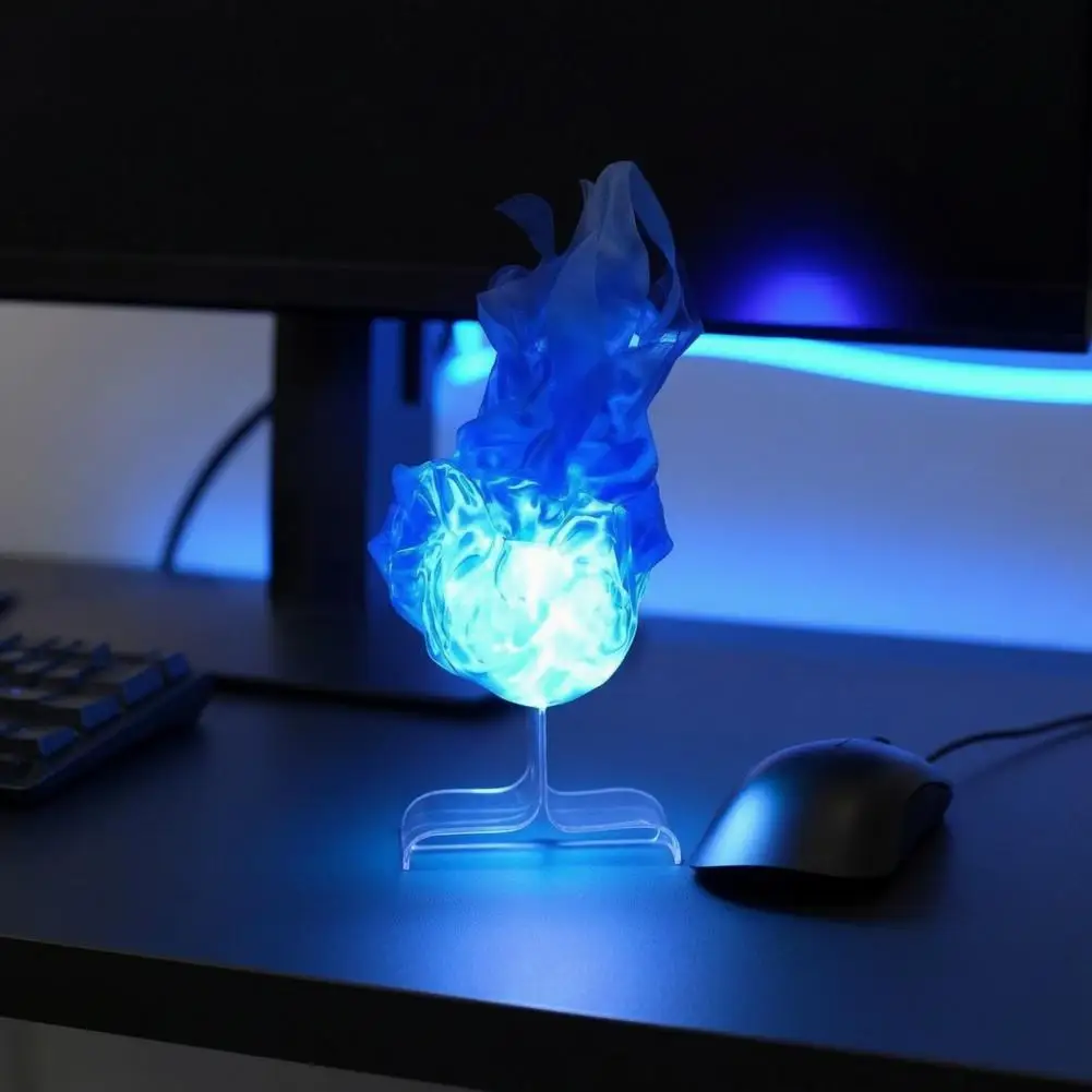 Glowing Flame Effect Toy Lightweight Fireball Prop Floating Fireball Prop Led Glowing Flame Handheld Light Battery Powered