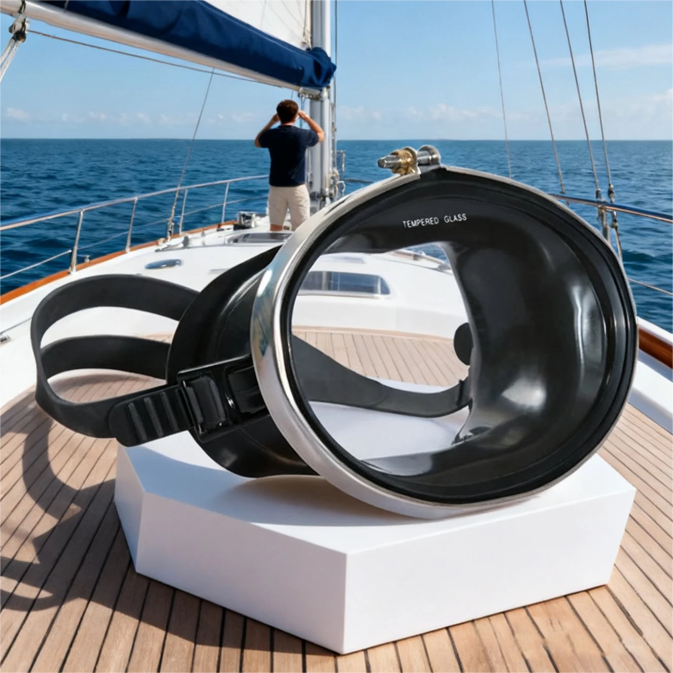 

Классическая профессиональная маска для фридайвинга и подводного плавания — панорамная маска для дайвинга с овальной оправой из нержавеющей стали HD для взрослых