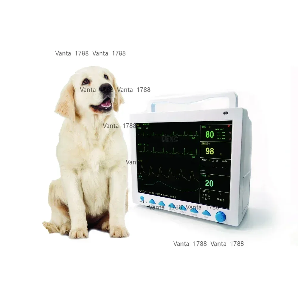 CMS8000VET Veterinary ETCO2 Multiparameter Vital Sign Capnograph Vet  ing Equipment