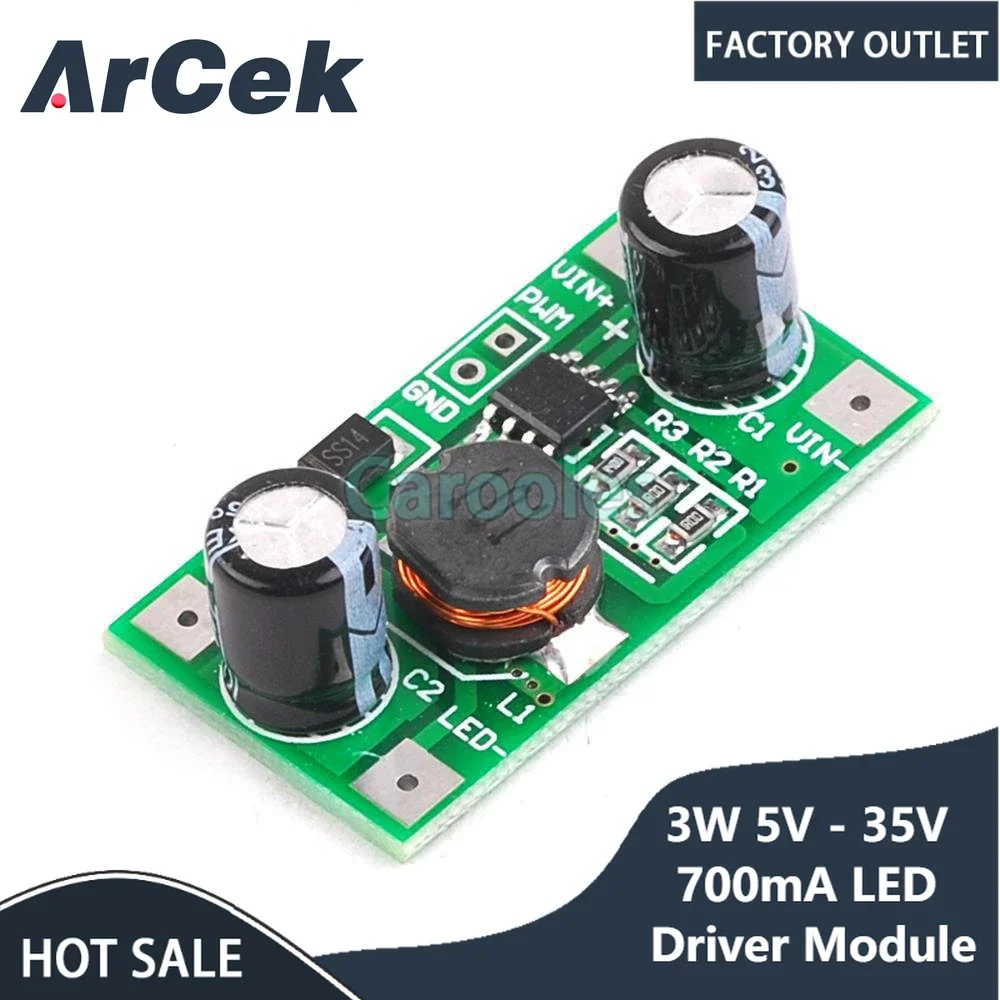 

3W 5V - 35V 700mA LED Driver Module PWM Dimming DC to DC Step-down Constant Current Board LED For Arduino DIY KIT Wide Voltage