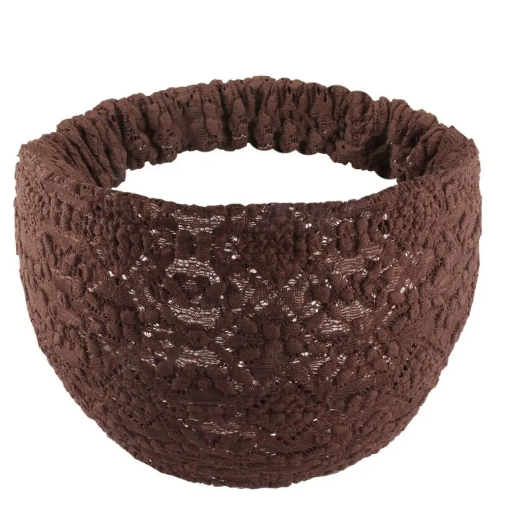 

Simple Non Slip Mesh Flower Headband Hollow Hair Hoop Lace Hairbands Elastic Hair Accessories Wide Side Head Wrap Party