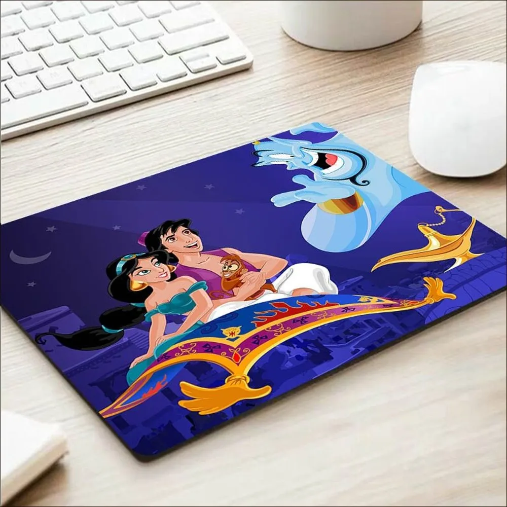 Disney Aladdin Mousepad Custom Skin Desktop Desk Mat Kawaii Gaming Accessories Students Writing Pad Padmouse Desk Play Mats