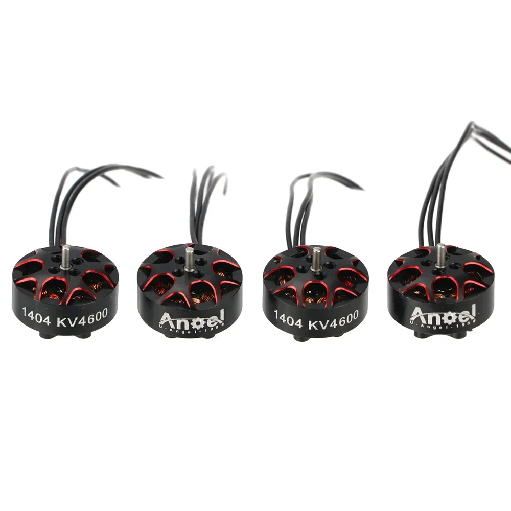 RoRuS4pcs/lot Uangel A1404 1404 4600KV 3-4S Lipo FPV Brushless Motor 1.5mm Shaft For 2.5~4 Inch Cinewhoop RC Racing Drone