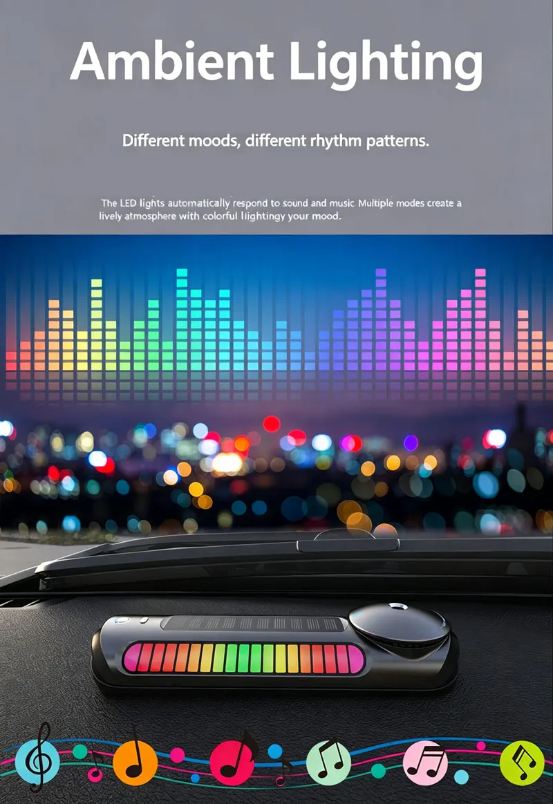 Intelligent  Car Fragrance Diffuser Temporary Parking Number Plate Car Ambient Light Interior Decorations Refill Spare Parts