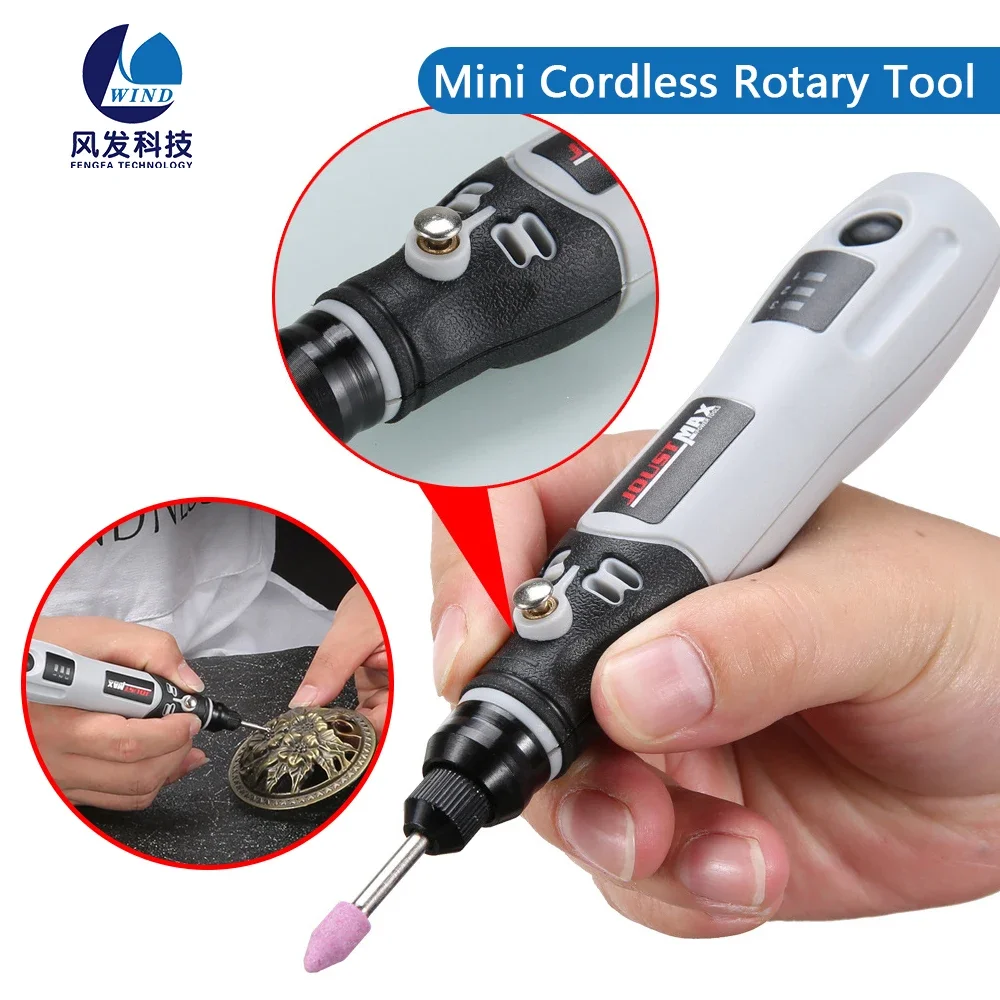 

Grinder Mini Cordless Rotary Tools Grinding 3Speed USB Charging for Sanding Polishing DIY Woodworking Drilling Etching Engraving