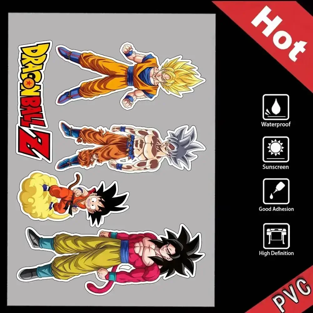 

DRAGON BALL Vegeta Goku Fashion Universal Scratch Resist Reflective Stickers For Auto Motorcycle Helmet Mug Refrigerator