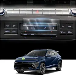 2PCS PET screen protector For Hyundai Kona 2024 AC Screen Air Conditioning screen Auto Interior anti-scratch Accessories