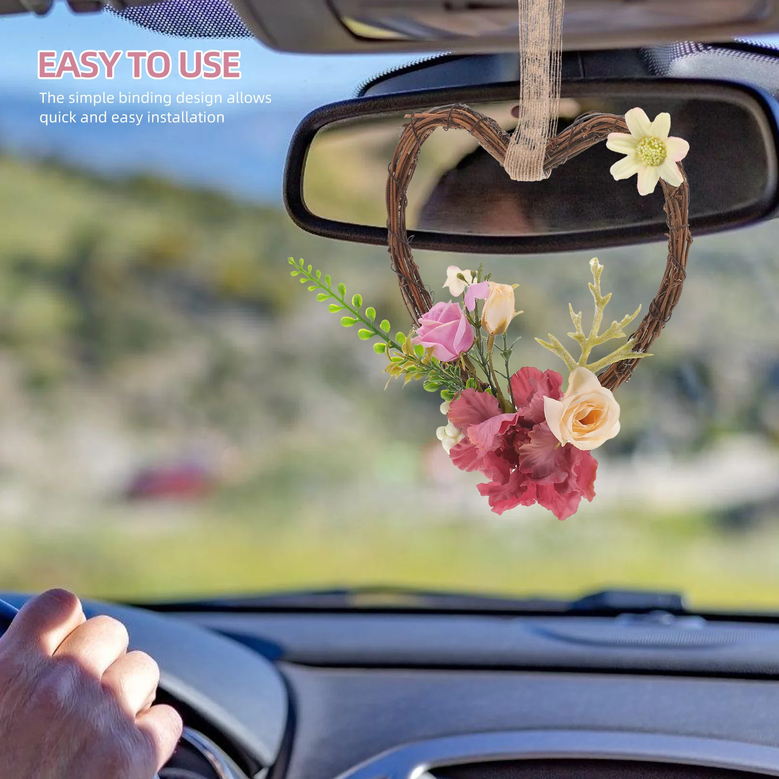 

Heart Shaped 'S Day Door Wall Hanging Decor Decorative Hanging Heart Wreath Wedding Party Decoration