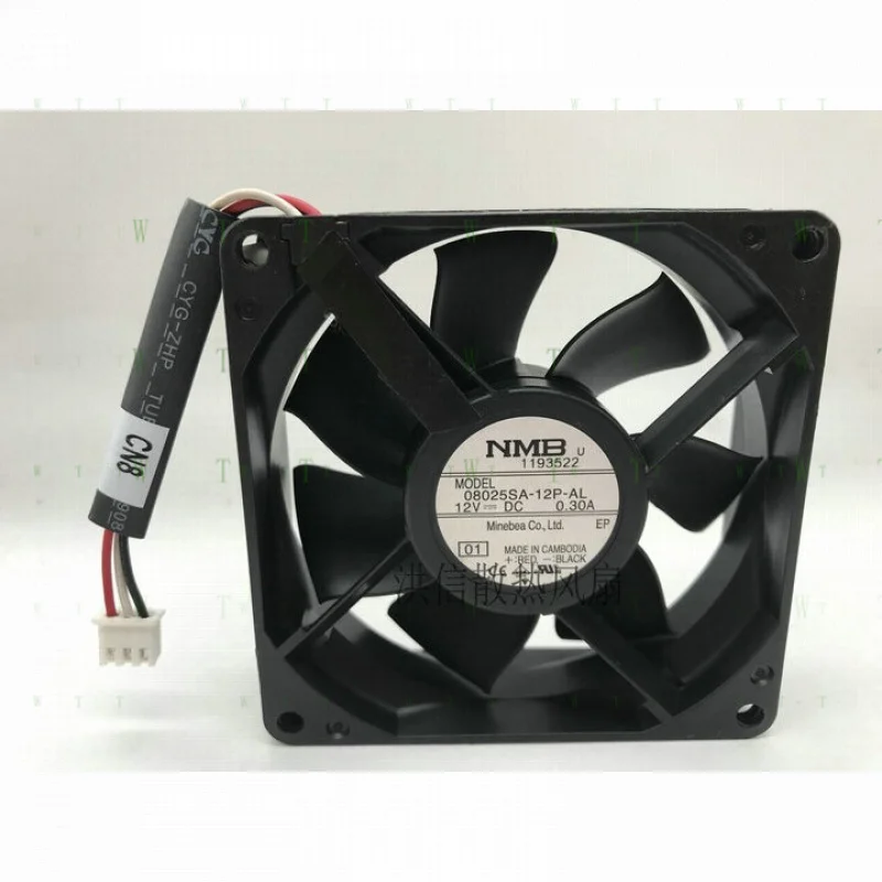 

H 1 шт. NMB 08025SA-12P-AL DC12V 0,30A 80*25 мм 3-проводной охлаждающий вентилятор 8025