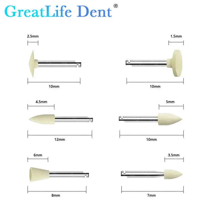 Greatlife Dent Gdr Tandheelkundige Siliconen Slijpkoppen Ultrafijne Deeltjesgrootte Voor Hoogglans Polijsten Tandheelkundige Gereedschappen