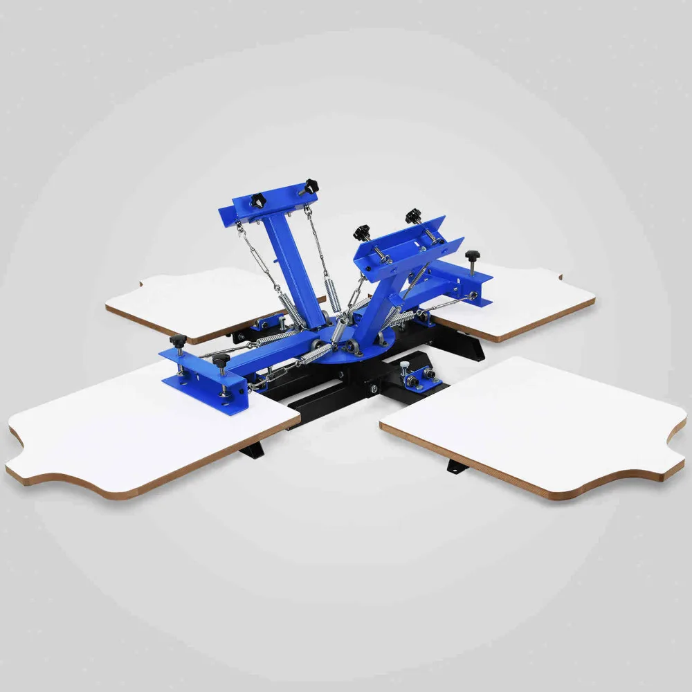 

1 Set Of 4 Color 4 Station Thermal Transfer Lithography T-shirt Screen Printing Machine Screen Printing Machine