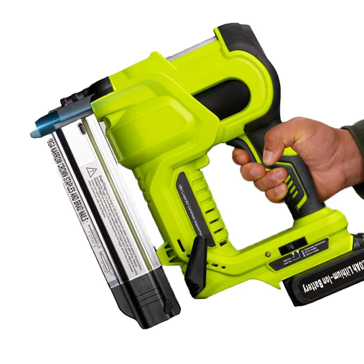 Wholesale High Speed Wear-resistance Nailer Cordless Air Stapler Lightweight Pneumatic Tool Straight Air Stapler Gun For Wood