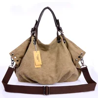 Bolso de lona informal para mujer, bandolera de viaje, bolso de mano de gran capacidad con asa superior, bolsos cruzados para mujer, bolso A Mains Femme