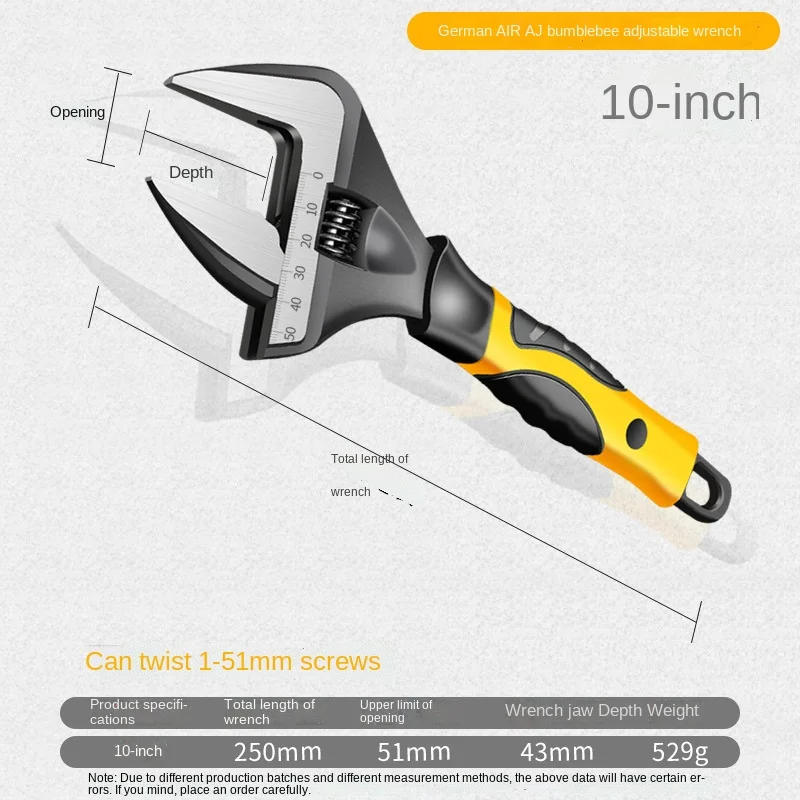 Free Shipping Adjustable Wrench Stainless Steel Universal Spanner Mini Nut Key Hand Tools