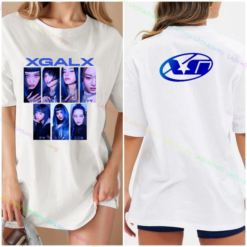 XG Kpop XGALX Xtraordinary Girls Funny T Shirts 100% Cotton Short Sleeve Tee Men\'s Clothing Tshirt Women\'s T-shirts Y2k Clothes