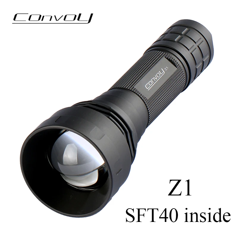 

Convoy Z1 with SFT40 Led Zoomable Flashlight High Power 12 Groups 8A Linterna Hand Flash Light Zoom Lamp 21700 Lantern Fishing