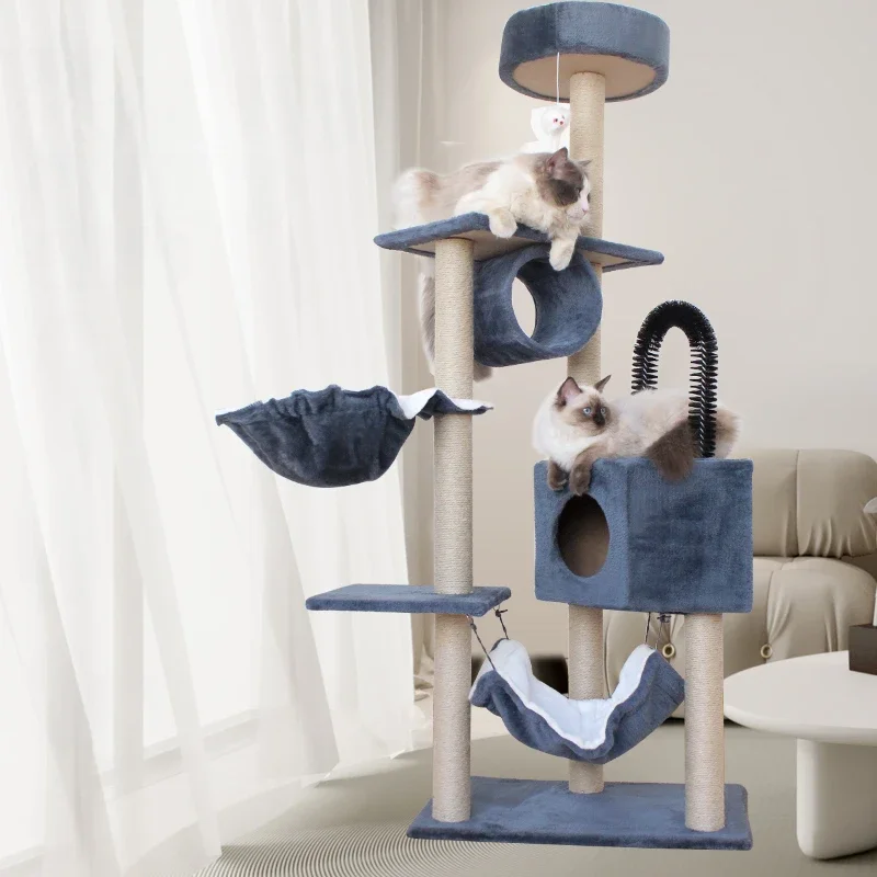 Cattery Originality Scratching Post Keep Warm Winter Nordic Hotel Cat Tree Sofa Scratcher Pet Products Columpio Para Gatos FYCT