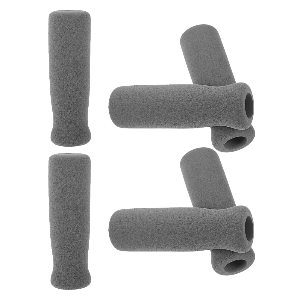 

6pcs Ergonomic Cane Handle Cover Accessories Grey Anti-skid Crutch Wraps Staff for Seniors Foam Walking Stick Handheld